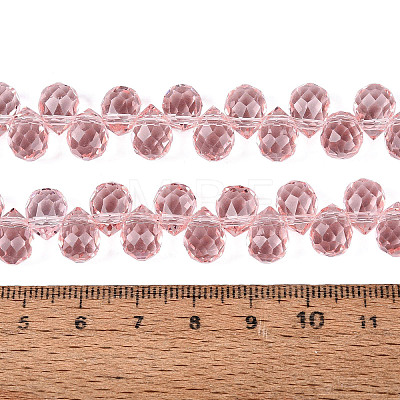 Transparent Glass Beads Strands GLAA-Q116-01A-B03-1