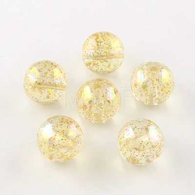 Round AB Color Transparent Acrylic Beads TACR-D005-10mm-07-1