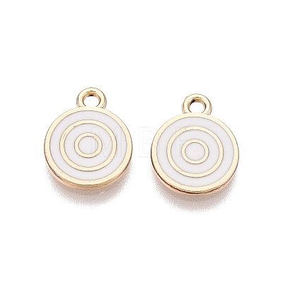 Rack Plating Alloy Enamel Pendants ENAM-N070-01B-01G-01-1