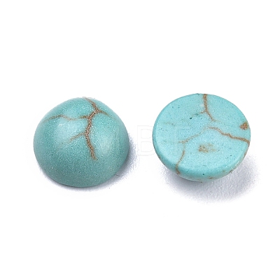 Synthetic Turquoise Cabochons G-P393-R70-6MM-1