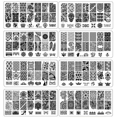 Lace Flower Stainless Steel Nail Art Stamping Plates MRMJ-X0029-09-1