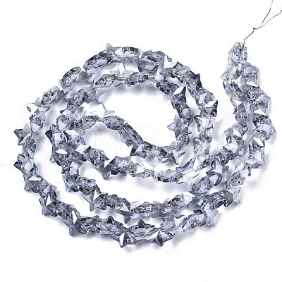Electroplate Glass Beads Strands EGLA-N002-05G-1