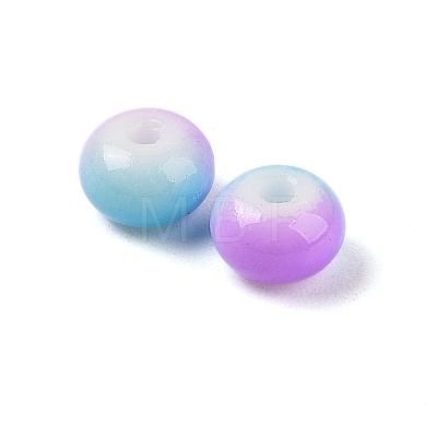 Opaque Spray Painted Glass Beads X1-GLAA-G118-01N-1