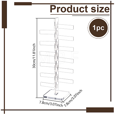 12-Tier Acrylic Display Risers for Game Accessories ODIS-WH0038-358-1