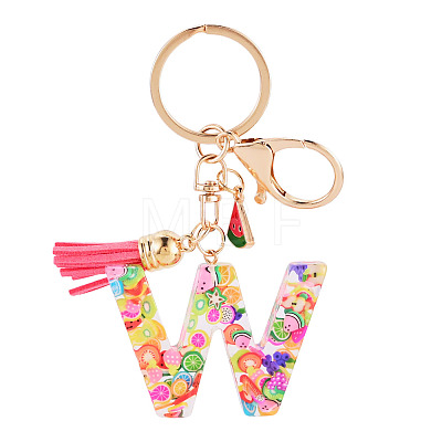 Fruit Series Letter Resin Keychains KEYC-TAC0033-02W-1
