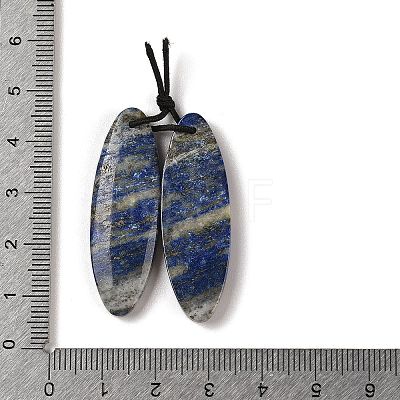 2Pcs Natural Lapis Lazuli Pendants G-A228-02G-1