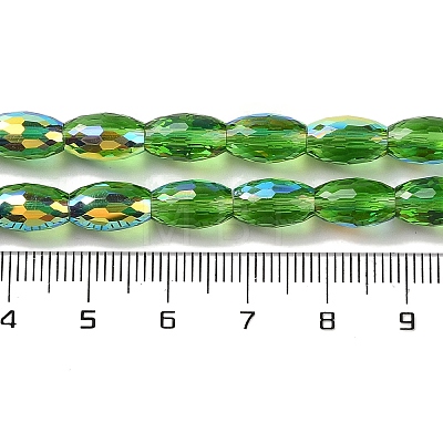 AB Color Plated Transparent Electroplate Beads Strands EGLA-H104-05E-1