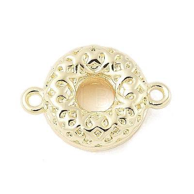 Brass Textured Connector Charms KK-M326-12G-1