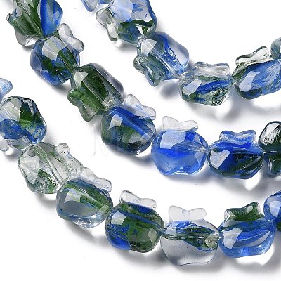 Inner Flower Handmade Lampwork Beads Strands LA-CBA3F7A-01D-1