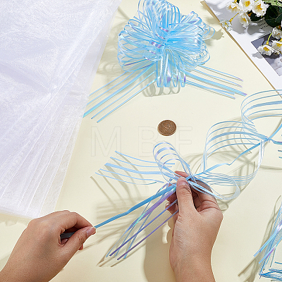 6Pcs Rectangle Organza Packing Drawstring Bags ABAG-PH0001-81B-1