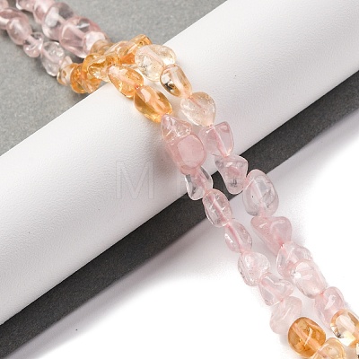 Natural Rose Quartz & Citrine Beads Strands G-L610-B10-01-1