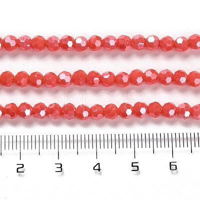 Electroplate Opaque Glass Beads Strands EGLA-A035-P4mm-A03-1