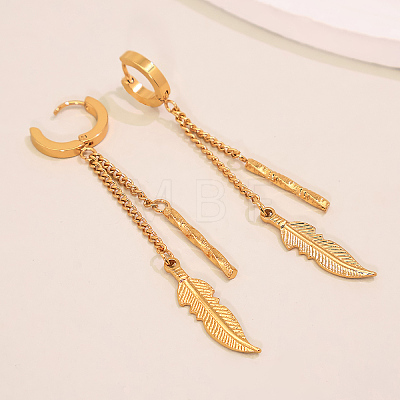 304 Stainless Steel Hoop Dangle Earrings for Women IT2064-1