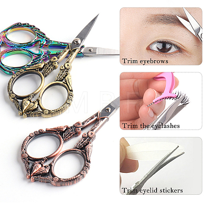 420 Stainless Steel Retro-style Sewing Scissors for Embroidery TOOL-WH0127-16R-1