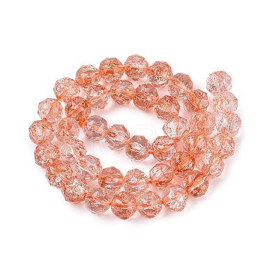 Crackle Transparent Glass Beads Strands GLAA-N063-10mm-11-1