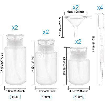 DIY Empty Plastic Press Pump Bottle Sets DIY-BC0010-86-1