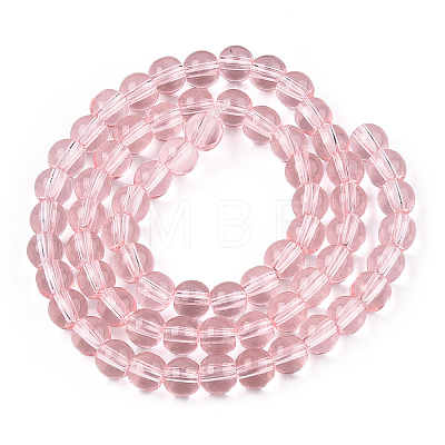 Transparent Glass Beads Strands GLAA-T032-T6mm-10-1