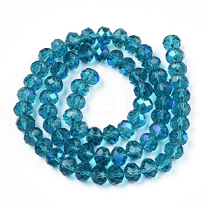 Electroplate Glass Beads Strands EGLA-A034-T10mm-L25-1