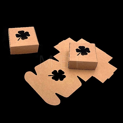 30Pcs Eco-Friendly Square Folding Kraft Paper Gift Box CON-CJ0001-16-1