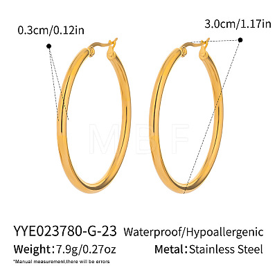 Stainless Steel Hoop Earrings CL5372-3-1
