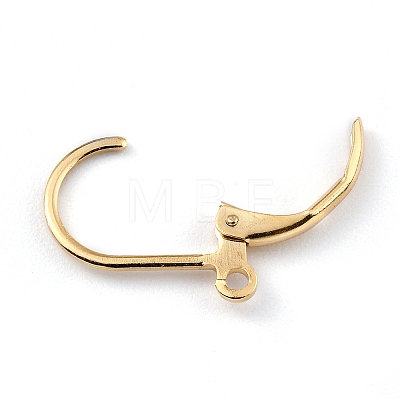 Brass Leverback Earring Findings X-KK-O131-09G-1