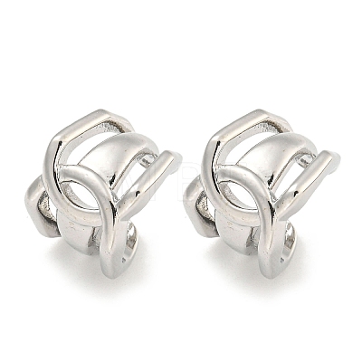 Brass Cuff Earrings for Women EJEW-C104-160P-1