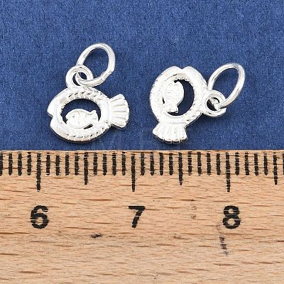 925 Sterling Silver Fish Charms STER-A049-01B-S-1