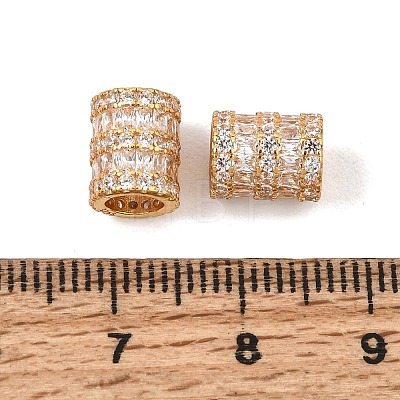 925 Sterling Silver Micro Pave Clear Cubic Zirconia Beads SE-CBAF1B2-16C-G-1