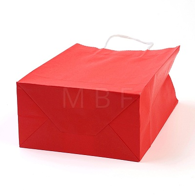 Pure Color Kraft Paper Bags AJEW-G020-B-12-1