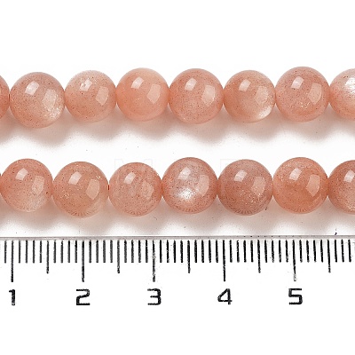 Natural Sunstone Beads Strands G-G066-8mm-1