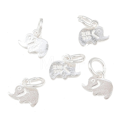 Fine Silver Elephant Charms STER-A049-02S-1