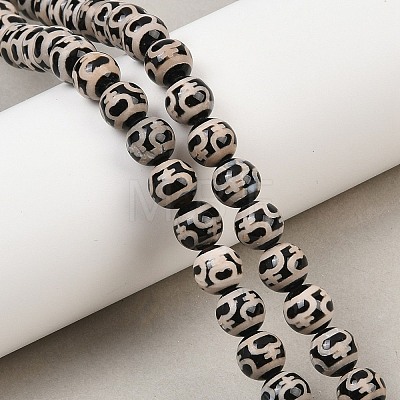 Tibetan Style dZi Beads Strands G-G328-A01-8mm-1