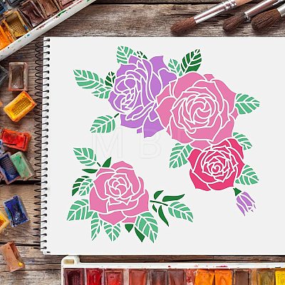 Plastic Reusable Drawing Painting Stencils Templates DIY-WH0172-389-1