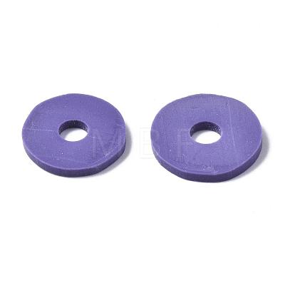 Flat Round Eco-Friendly Handmade Polymer Clay Beads CLAY-R067-12mm-03-1