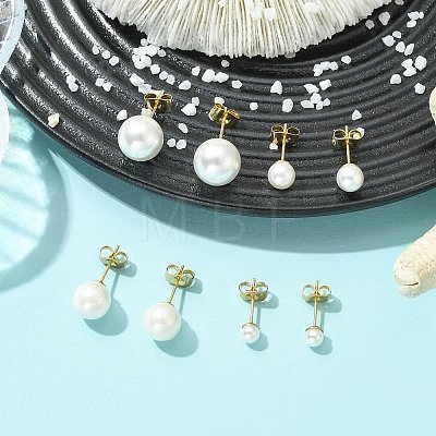 4 Pairs 304 Stainless Steel Stud Earrings EJEW-JE07011-1