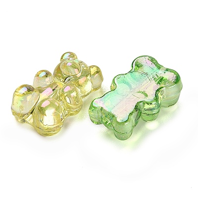 Transparent Bear Acrylic Beads X-MACR-L003-003-1