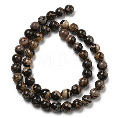 Natural Rhodonite Round Beads Strands G-R494-A21-03-1