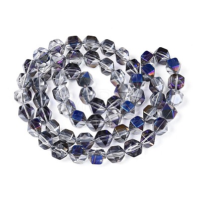 Electroplate Glass Beads Strands EGLA-T021-21I-1