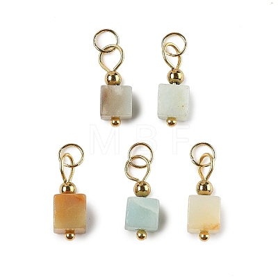 Natural Flower Amazonite Pendants STAS-Z129-01G-02-1