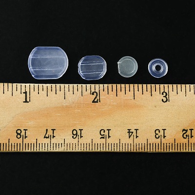146Pcs 4 Style PVC & Silicone Comfort Clip on Earring Pads KY-FS0001-19-1