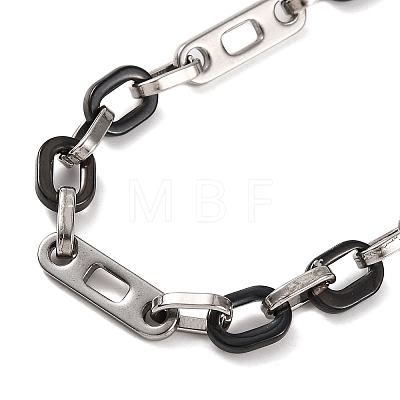 304 Stainless Steel Cable Chain Bracelets BJEW-B078-63EBP-1