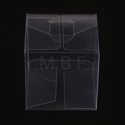 Transparent Plastic PET Box Gift Packaging CON-WH0052-3x3cm-1