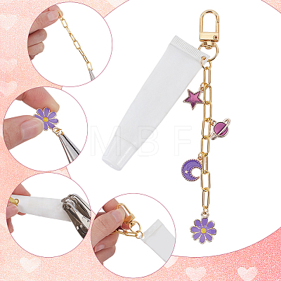 DIY Lip Gloss Keychain Findings Kits DIY-SP0007-47-1