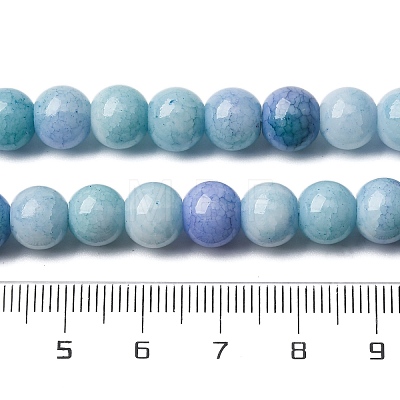 Ombre Effect Dyed Glass Beads Strands X-GLAA-T031-01O-02-1