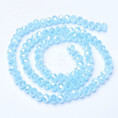 Electroplate Glass Beads Strands EGLA-A044-J8mm-B04-1