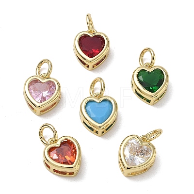 Brass Pave Cubic Zirconia Charms KK-CBA56EF-31G-1