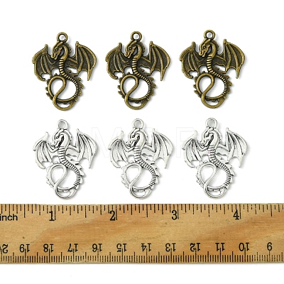 30Pcs 2 Colors Tibetan Style Alloy Pendants TIBEP-FS0001-17-1
