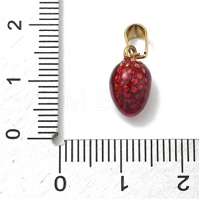 304 Stainless Steel Enamel Fruit Vegetable Charms STAS-F336-02D-G-1