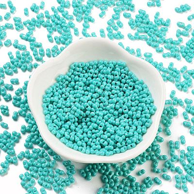 Baking Paint Glass Seed Beads SEED-A033-05O-1