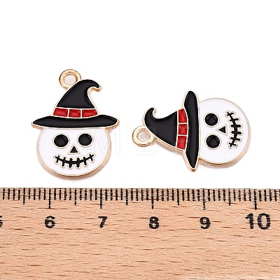 Halloween Theme Alloy Enamel Pendants ENAM-T020-07C-1